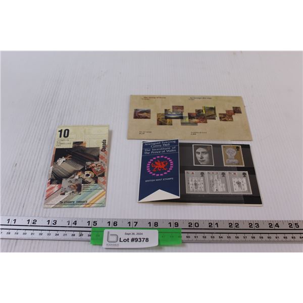 (3) Canadian Stamp Collections: Group of Seven, Prince of Wales, Textiles