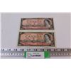 Image 1 : (2) Canadian Two Dollar Bills - 1954