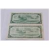 Image 4 : (2) Canadian One Dollar Bills - 1954