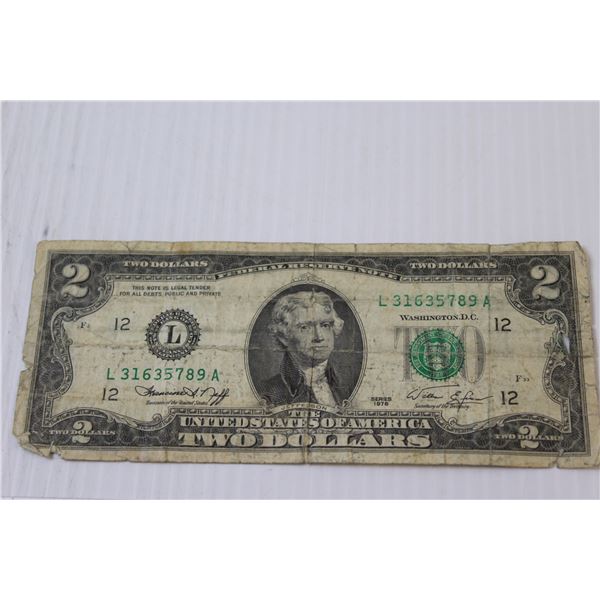 United States Two Dollar Bills - 1976