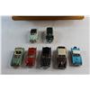 Image 2 : The Classic Wooden Cars of the Fifties Shelf and (7) Assorted Cast Iron Car Models