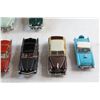 Image 4 : The Classic Wooden Cars of the Fifties Shelf and (7) Assorted Cast Iron Car Models