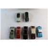Image 6 : The Classic Wooden Cars of the Fifties Shelf and (7) Assorted Cast Iron Car Models