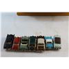 Image 8 : The Classic Wooden Cars of the Fifties Shelf and (7) Assorted Cast Iron Car Models