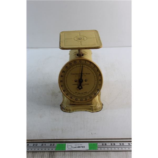 Vintage 24lb Columbia Family Scale by Landers, Frary & Clark