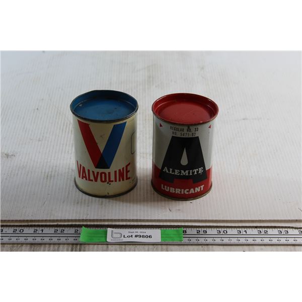 Valvoline Grease and Alemite Lubricant Cans