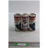 Image 1 : (2) Castrol 50:1 Mix Snowmobile Racing Oil Cans and LeMans Super Snowmobile Oil Can