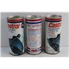 Image 3 : (2) Castrol 50:1 Mix Snowmobile Racing Oil Cans and LeMans Super Snowmobile Oil Can