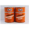 Image 1 : (2) Gulf Type F Automatic Transmission Fluid Cans - Sealed
