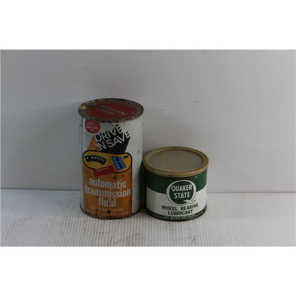 Quaker State Wheel Bearing Lubricant and Automatic Transmission Fluid Cans - Sealed