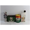 Image 1 : (3) Automotive Liquids - Motor Oil, Engine Restoring Liquid & Aeroshell W100 Oil and Castrol Tin