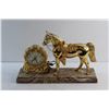 Image 1 : Decorative Brass United Clock with Horse - Untested