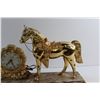 Image 3 : Decorative Brass United Clock with Horse - Untested