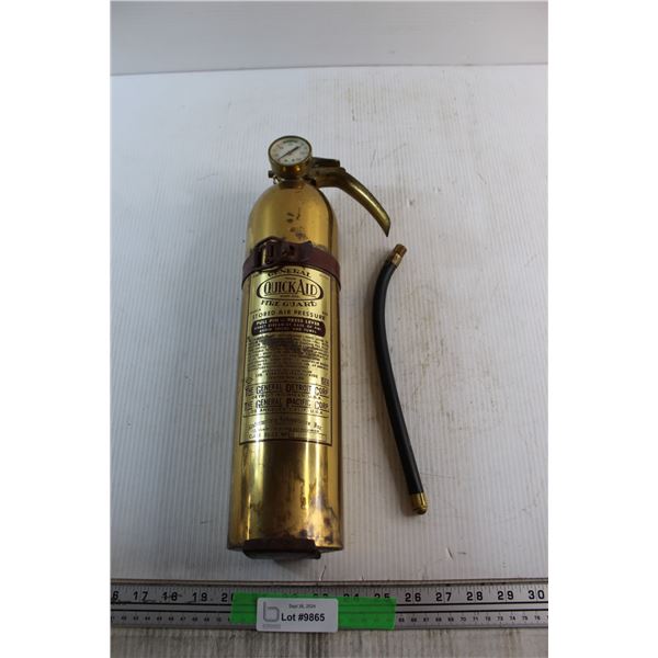 QuickAid General Fireguard Vintage Fire Extinguisher - Untested