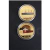 Image 2 : ^Set of (8) Bradford Authenticated - Legendary Shipwreck 24K Gold Plated Crown Collection w/ Case