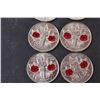 Image 3 : (24) Canadian 25 Cent Coins - 2010 (Poppy Edition)