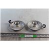 Image 1 : (2) Enamel Candle Holders - Made in Sweden