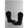 Image 2 : Dan Post Cowboy Green Leather Boots - Size 11''