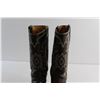 Image 3 : Jony Lama Brown Leather Cowboy Boots - Size 10''