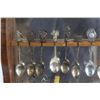 Image 3 : Wooden Spoon Box and (20) Decorative Souvenir Silver Spoons
