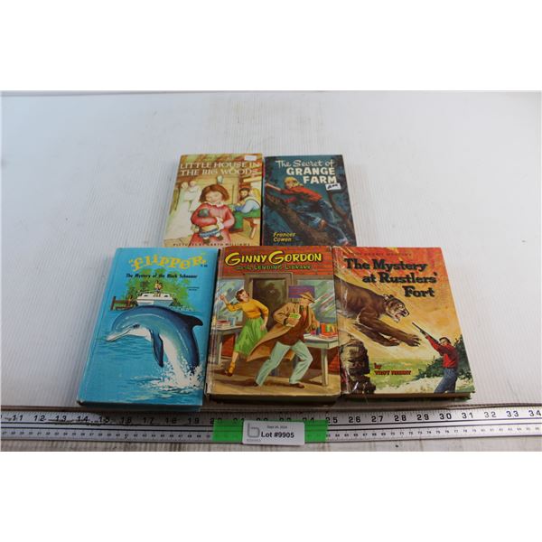 (5) Kids Books - Ginny Gordon, The Secret of Grange Farm and Flipper
