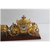 Image 3 : Vintage Brass Four-in-Hand Clock Carriage - Untested