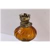 Image 2 : Amber Glass Kerosene Lamp Base - 6" x 3"
