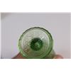 Image 4 : Uranium Green Florentine Depression Glass Salt or Pepper Shaker - 4" Tall