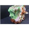 Image 2 : Vintage Ceramic Fawn & Frog Vase - Hand Painted in Japan - 4" x 6"