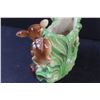 Image 3 : Vintage Ceramic Fawn & Frog Vase - Hand Painted in Japan - 4" x 6"