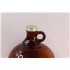 Image 3 : Vintage One Gallon Brown Glass Jug - 12" x 7"