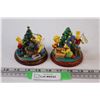 Image 1 : (2) The Simpsons Christmas Ornaments - 4" x 3"