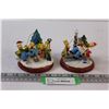 Image 1 : (2) The Simpsons Christmas Ornaments - 4" x 3"