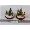 Image 1 : (2) The Simpsons Christmas Ornaments - 4" x 3"