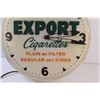 Image 4 : Export Cigarettes Electric Clock - Some Wear, as is - 16" x 16" x 4"
