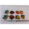 Image 1 : (8) Vintage Chalkware Fruit Wall Decor - 4" - Some Wear, as is