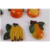 Image 5 : (8) Vintage Chalkware Fruit Wall Decor - 4" - Some Wear, as is