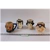 Image 1 : (4) Character Head Mugs: (2) Sigma (1) Grumpy Dwarf, (1) Toby