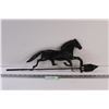 Image 1 : Metal Horse Weather Vane - 21" x 8" - Some Wear, as is