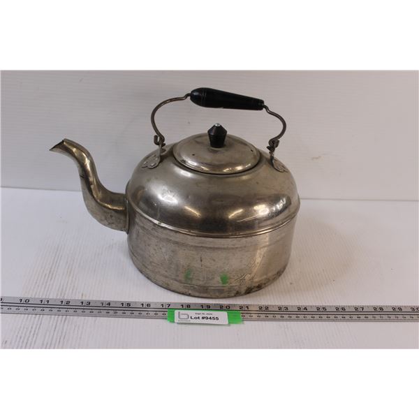Metal Kettle/ Tea Pot - 14" x 8" - Some Wear