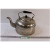 Image 1 : Metal Kettle/ Tea Pot - 14" x 8" - Some Wear