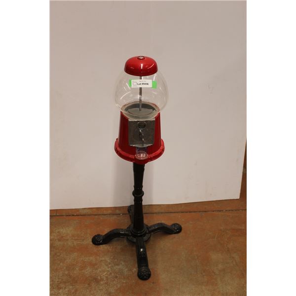 * Gum Ball Machine w/ Metal Stand - 38" Tall x 17" Foot Base Width