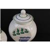 Image 4 : Vintage Fire King Milk Glass Kitchen Storage Jar Set: Salt & Pepper Shakers, Sugar & Flour Bowls
