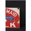 Image 4 : Quaker Maid Milk Metal Sign - 10" x 6" - Some Wear