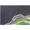 Image 6 : Uranium Green Princess Pattern Depression Glass Serving Plate - (Has Small Chip on Handle) - 12" x 8