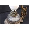 Image 4 : Cresolent Miniature Oil Lamp w/Metal Shade & Stand - 7" x 4", as is