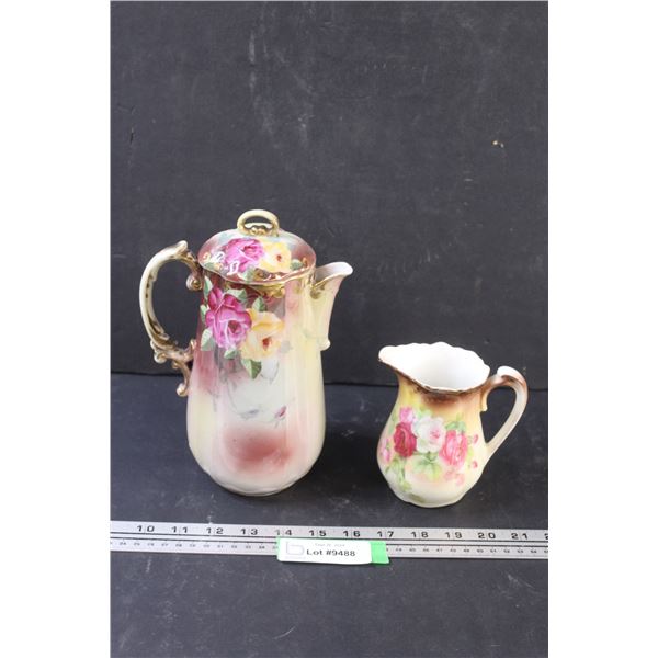 Three Crown Tea Pot & Creamer Set - Made in Germany