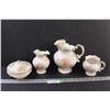 Image 1 : (4) Antique Victorian Lois Style Dishes: Sugar & Cream, Pitcher, Misc.
