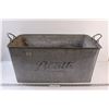 Image 1 : *Beatty Galvanized Steel Bucket - Some Wear - 24" x 18" x 11"