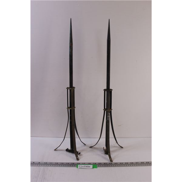 (2) Lighting Rod Stands - 26" - No Balls